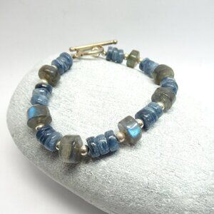 Kyanite and Labradorite bracelet